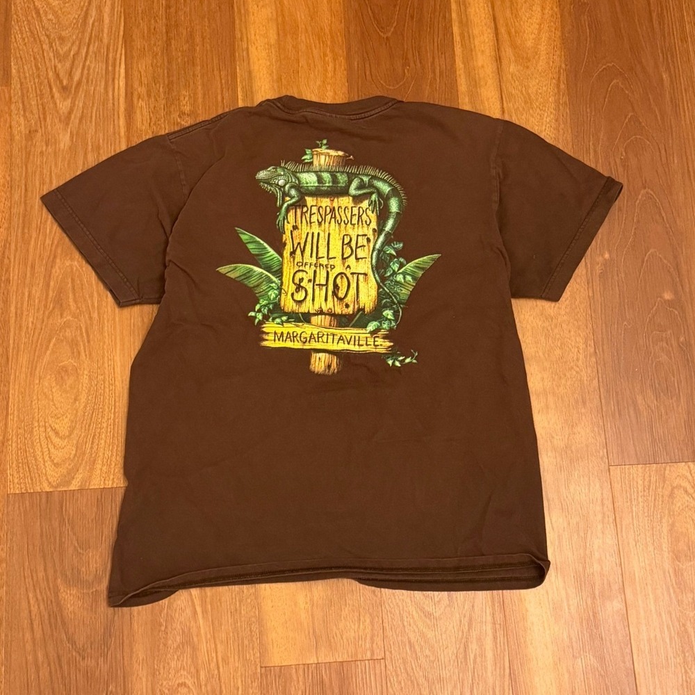 2000s Margaritaville Myrtle Beach Brown Graphic T-Shirt Men's Size Large